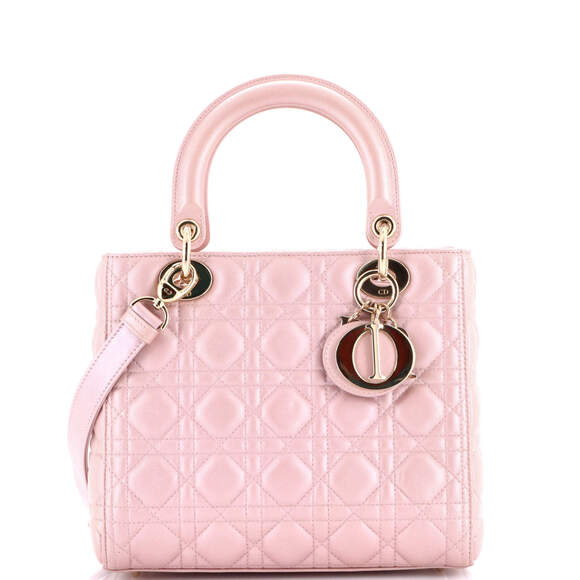 Christian Dior Handbags - Christian Dior Medium Lady Dior Bag Cannage Quilt Metallic Leather